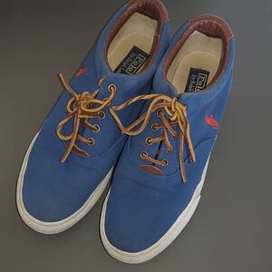 Polo by Ralph Lauren Men's Blue and Brown Sneakers